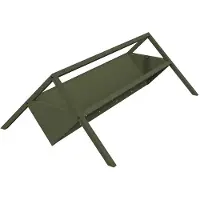 vidaXL - Mangiatore per animali da allevamento, verde oliva, 111 x 76 x 38 cm, capacità 10 kg