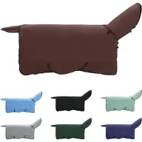 vidaXL Coperta per cavalli, marrone scuro, 145 cm, in poliestere e pile