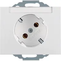 Berker 47287109 Presa SCHUKO a 45° con campo di etichettatura, bianco polare, lucido K.1