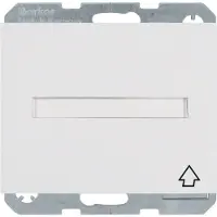 Hager Berker 47527209 Presa SCHUKO con coperchio ribaltabile e campo di etichettatura, bianco polare, lucido Berke