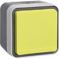 Berker 47403524 Presa SCHUKO con sportellino ribaltabile giallo AP W.1 grigio/grigio chiaro opaco