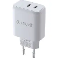 Muvit Caricabatterie Da Parete Usb-c Pd 45w + Pd 20w