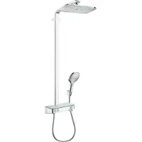 Hansgrohe Showerpipe Raindance Select Chrom con piatto doccia KB Raindance E 360 ST