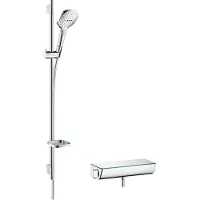 Hansgrohe combinazione doccia Raindance Select E 120 / Therm.DAP Ecostat Sel.U 900 mm Bianco / Cromo