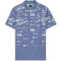 BOSS per uomo. 50558583 Polo Active slim fit blu (S), Casual, Poliestere, Manica corta