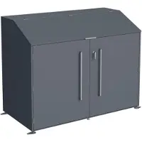Westmann Linea Garage per biciclette in metallo con serratura per 4 biciclette, antracite