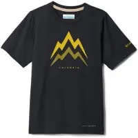 Columbia Kid's Tech Trail Utility S/S Graphic Crew Maglia funzionale Bambini (XL, nero)