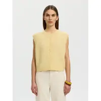 Selected Gilet A Maglia Donne Giallo XXL