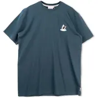 Lakor Mini Shark Shaka T-Shirt T-shirt Uomo (S, blu)
