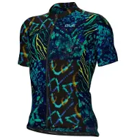 ALÉ Pragma Caraibi S/S Jersey Maglietta da ciclismo Uomo (M, blu)
