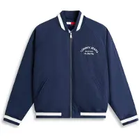 Tommy Hilfiger Tjm Varsity Nylon Bomber Jacket Dark Night Navy Taglia: L | Bomber Outlet | Uomo | Nero