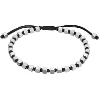 True Rebels Braccialetto nero / argento