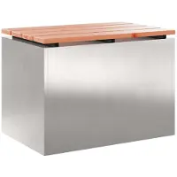 vidaXL Panchina da giardino in acciaio inox 60 x 40 x 43 cm