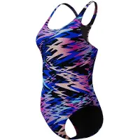 Speedo Women's Hyperboom Print Medalist One Piece Costume intero Donna (46, blu)