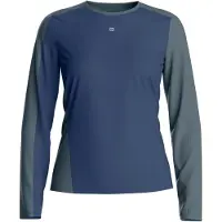 Ortovox Women's 120 Cool Tec Fast Upward L/S Maglia merino Donna (XL, blu)