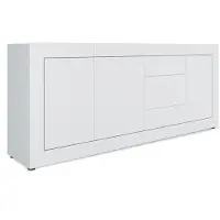 Itamoby - Madia 3 ante/3 cassetti 200x40x83,5 cm Elios bianco lucido