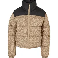Urban Classics Ladies Aop Retro Puffer Jacket Union Beige Damast Taglia: XS | Giacche invernali Outlet | Donna | Marrone
