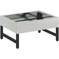 vidaXL Mangiatoia per uccelli argento 34 x 26 x 16 cm Acciaio zincato