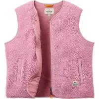 Passenger Women's Tawny Collarless Deep-Pile Sherpa Gilet Gilet in pile Donna (L, fuchsia)