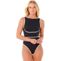 Rip Curl Women's Mirage Fusion High Neck 1Pc Costume intero Donna (L, nero)