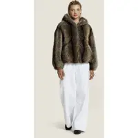 Alter Ego Hazel Fur Jacket Brown Taglia: M | Giacche in ecopelliccia Outlet | Donna | Marrone