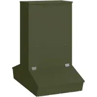 vidaXL Distributore di mangime per animali da esterno, colore verde oliva, dimensioni 82 x 51 x 91,5 cm, capacità 20 kg