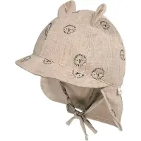 Maximo Baby's Bonnet with Ear and Neck Protection Cappellino Bambini (45 cm, beige)