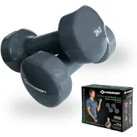 Schildkröt Fitness Vinyl Hantel Set (2 x 3 kg, grigio)