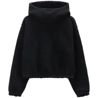 CMP Women's Sweat Fix Hood Felpa con cappuccio Donna (XXS, nero)