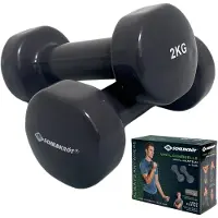 Schildkröt Fitness Vinyl Hantel Set (2 x 2 kg, grigio)