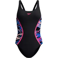 Speedo Women's Hyperboom Splice Muscleback One Piece Costume intero Donna (44, nero)