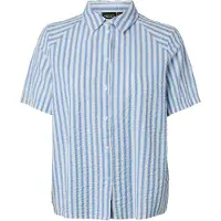 Pieces Camicia A Maniche Corte | Blu | XL