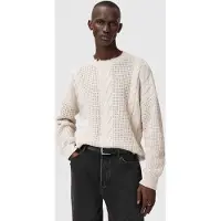 AllSaints Tenter Crew Ecru White Taglia: XS | Maglioni a maglia Outlet | Uomo | Marrone