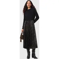 AllSaints Evia Dress Black/fango Green Taglia: L | Abiti Midi Outlet | Donna | Verde