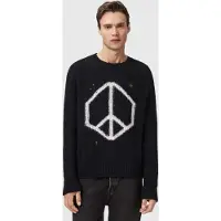 AllSaints Message Crew Black Taglia: XS | Maglioni a maglia Outlet | Uomo | Nero