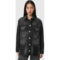 AllSaints Bryn Denim Shirt Washed Black Taglia: L | Magliette intime Outlet | Donna | Blu