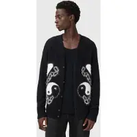 AllSaints Reflection Cardigan Black/chalk White Taglia: XXL | Cardigan Outlet | Uomo | Bianco