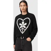 AllSaints Finden Crew Black Taglia: XL | Maglioni a maglia Outlet | Uomo | Nero
