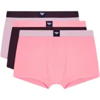 Emporio Armani per uomo. EM002205_AF20673 Set di 3 boxer rosa e bordeaux (M), Homewear, Granata, Cotone