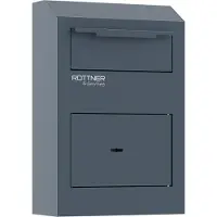 Rottner Cassaforte H380xL250xP115mm 5l 1 porta, 1 sportello nero