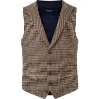 Hackett per uomo. HM470474 Gilet marrone Gunclub (46/32), Casual, Classico, Poliestere