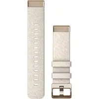 Garmin - Bracciale di ricambio - Bracelet QuickFit 20mm Nylon chiné crème avec boucle or pâle - Oro