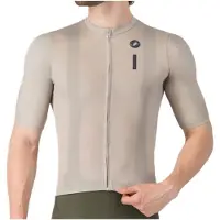Castelli Drittone Logo Jersey Maglietta da ciclismo Uomo (XXL, beige)