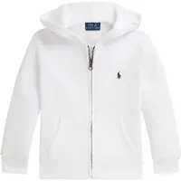 Ralph Lauren per ragazzo. 322799360501 Felpa in pile bianca con cerniera (3años= 102/108cm), Bianco, Casual, Cotone, moda per bambini