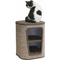 Nobby Fusto tiragraffi "CAPTA III" marrone effetto lino 38 x 38 x 98 cm