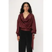 VIVEH Suhail Burgundy Taglia: 40 | Maglie a manica lunga Outlet | Donna | Marrone