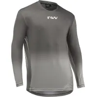 Northwave Edge 2 Jersey Long Sleeve Maglietta da ciclismo Uomo (3XL, grigio)