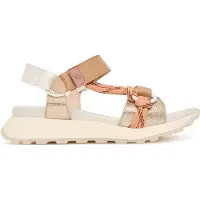Hispanitas per donna. CHV264869 Sandali color oro ambra (40), Pelle, Bianco, Marrone, 3 a 5cm, Velcro, Casual