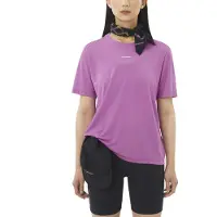 Salomon Women's SHKout Core S/S Maglia da corsa Donna (L, bianco)
