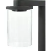 LUCANDE Lampione a LED Beelia, antracite, 60 cm, scanalato